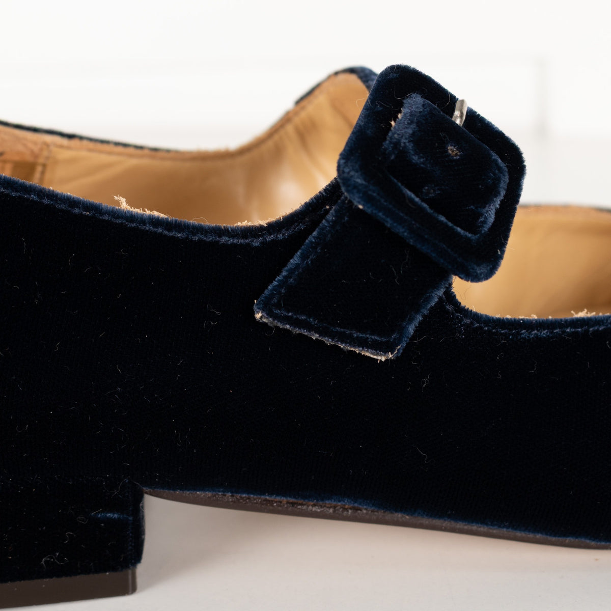 Penelope Chilvers Navy Velvet Mary Jane Shoes - Image 12