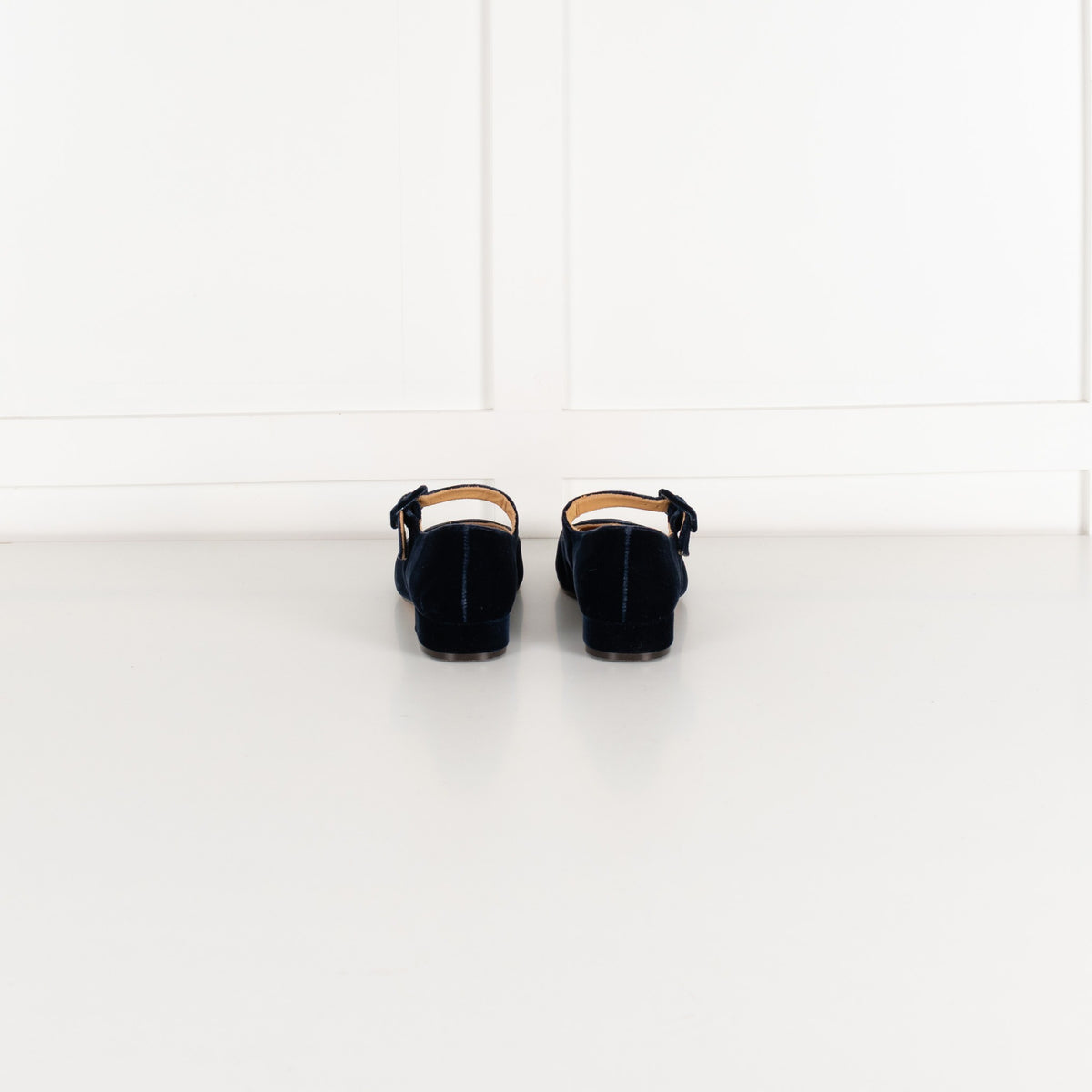 Penelope Chilvers Navy Velvet Mary Jane Shoes - Image 5