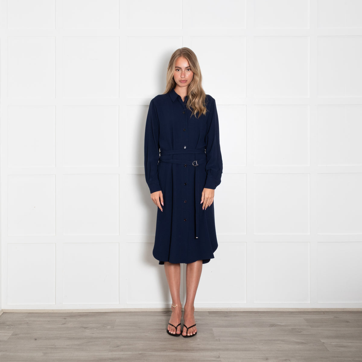 Strenesse Navy Blue Heavy Shirt Dress