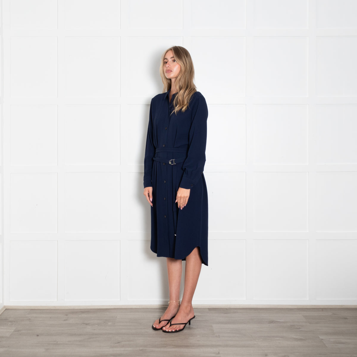 Strenesse Navy Blue Heavy Shirt Dress