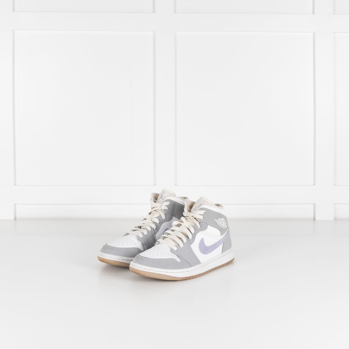 Nike Air Jordan White Grey High Top Trainers