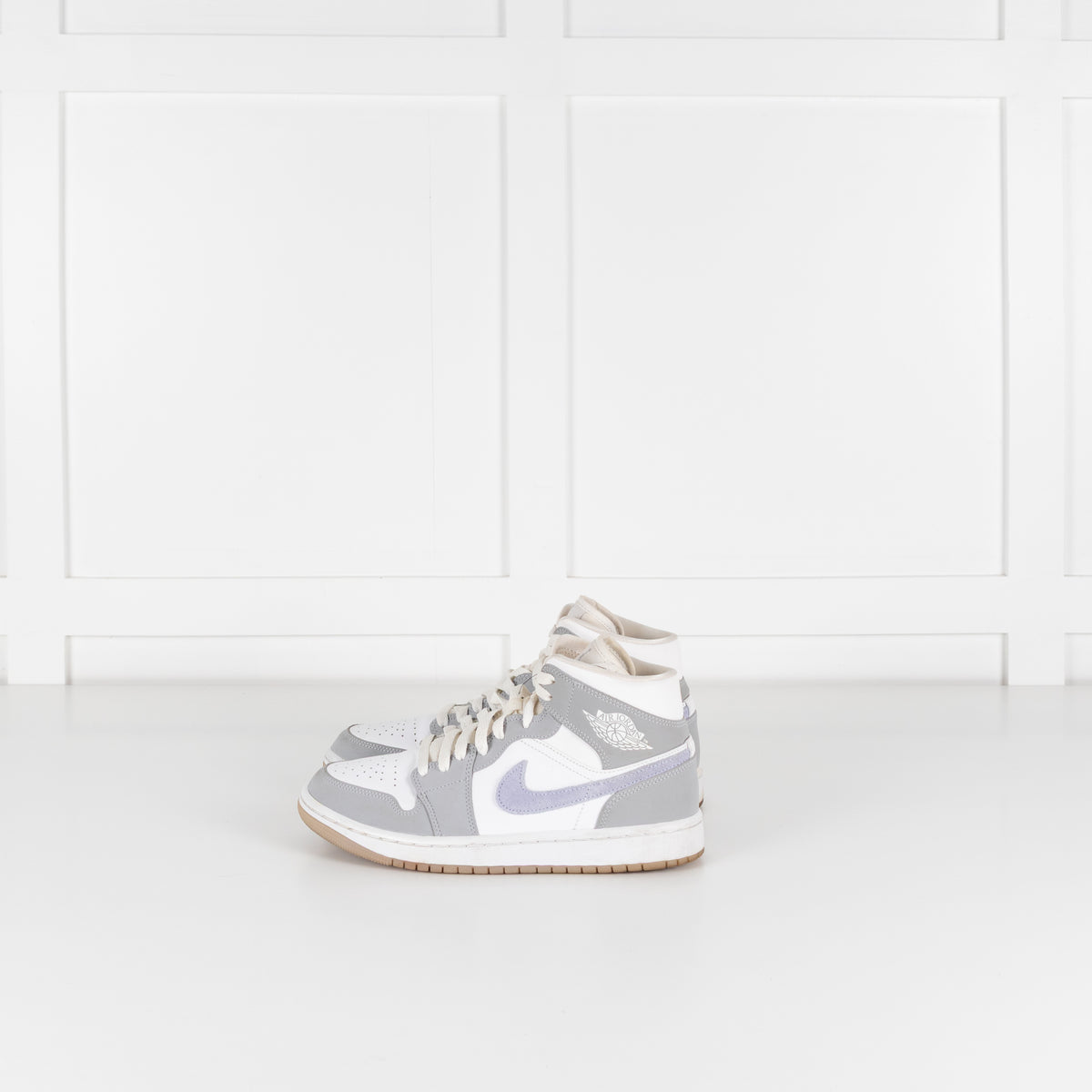 Nike Air Jordan White Grey High Top Trainers