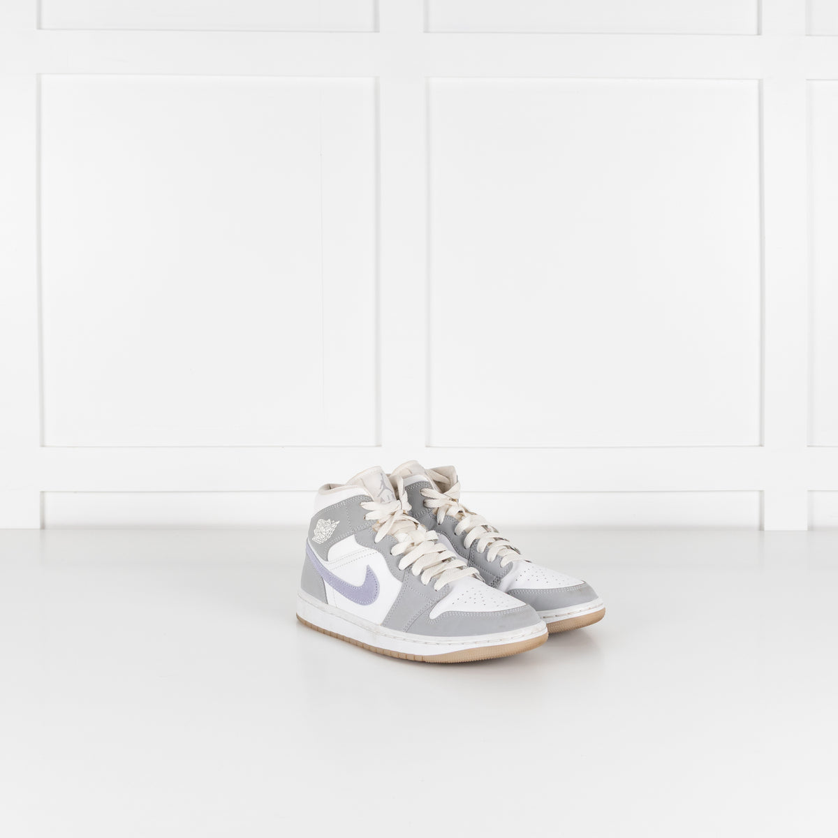 Nike Air Jordan White Grey High Top Trainers