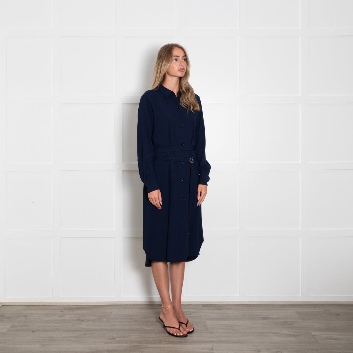Strenesse Navy Blue Heavy Shirt Dress