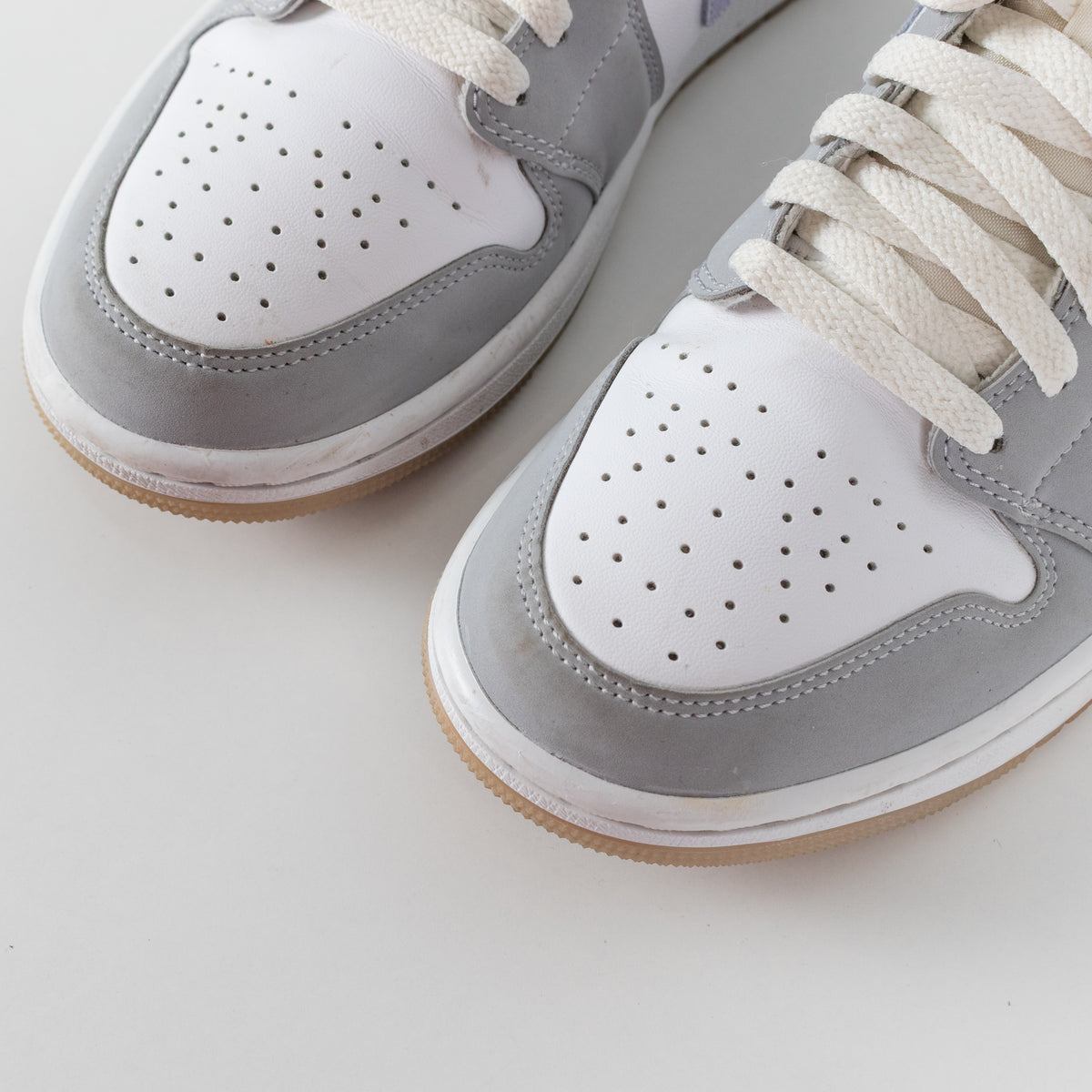 Nike Air Jordan White Grey High Top Trainers