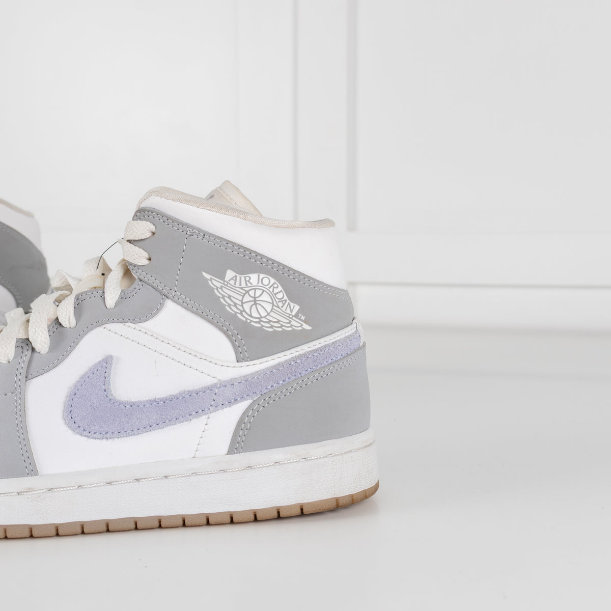 Nike Air Jordan White Grey High Top Trainers