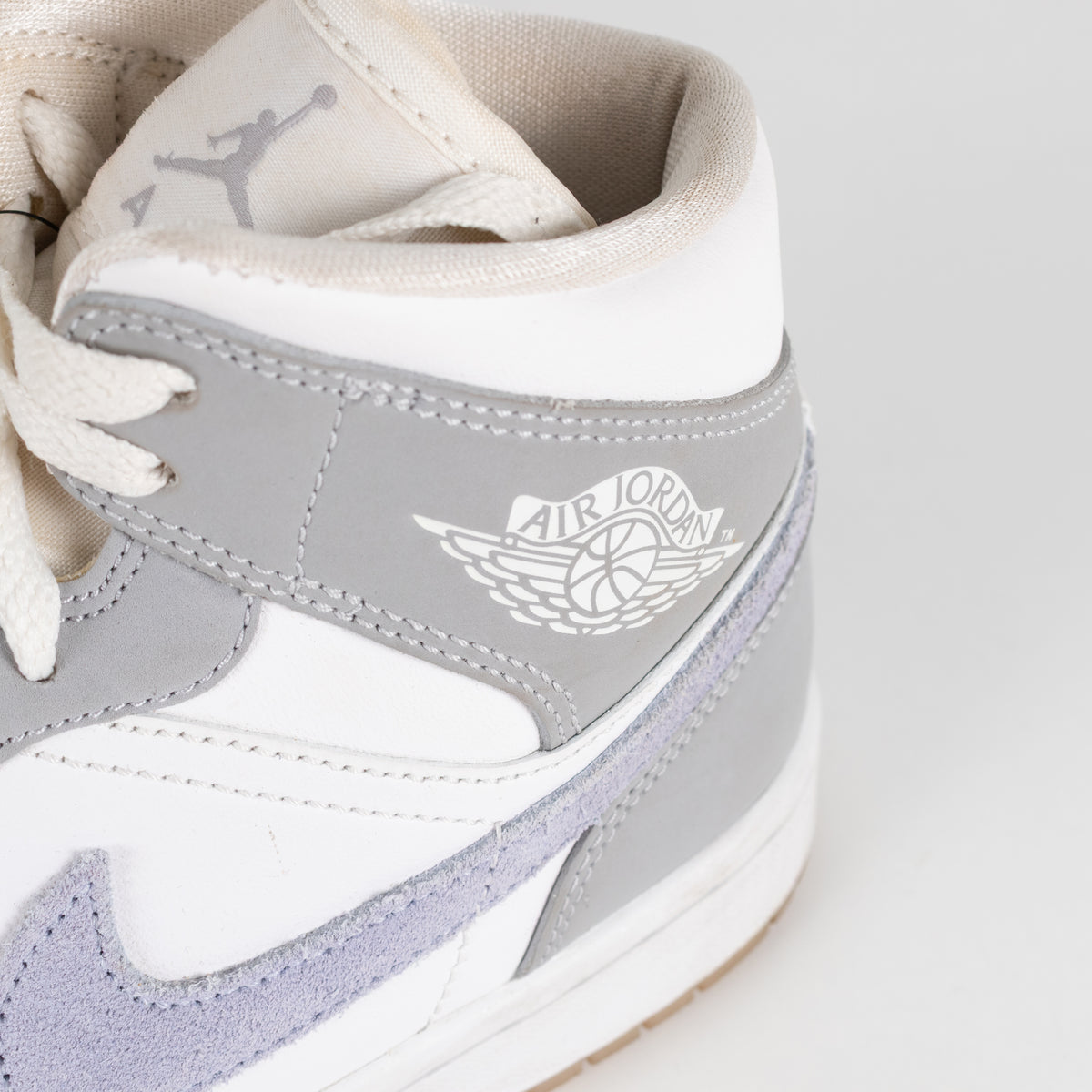 Nike Air Jordan White Grey High Top Trainers
