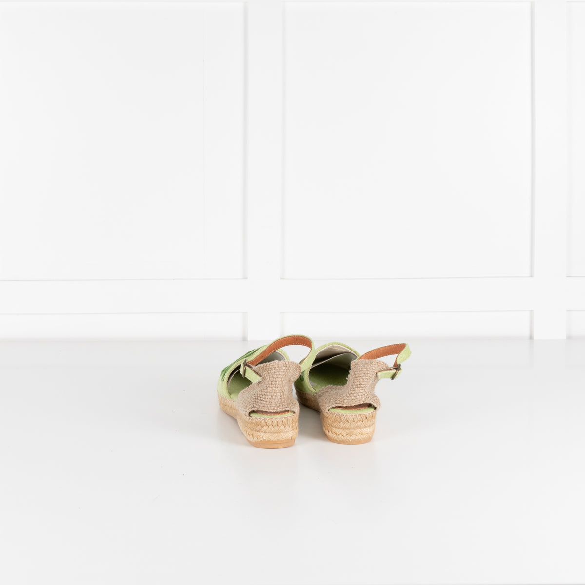 Penelope Chilvers Green Velvet Espadrille