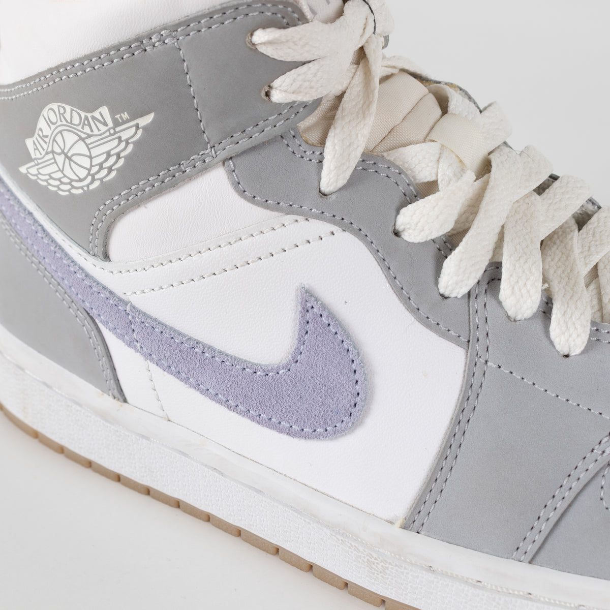 Nike Air Jordan White Grey High Top Trainers