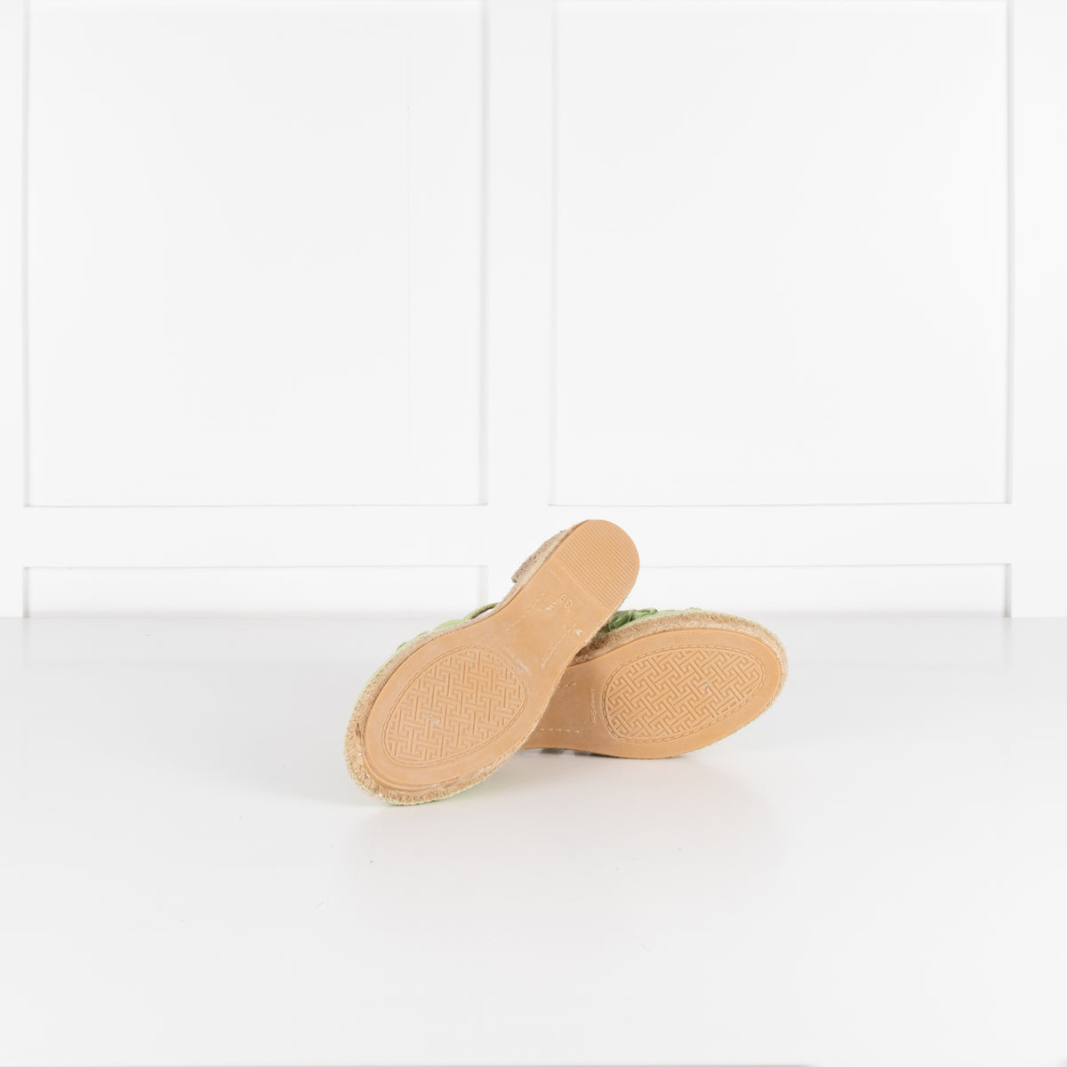Penelope Chilvers Green Velvet Espadrille