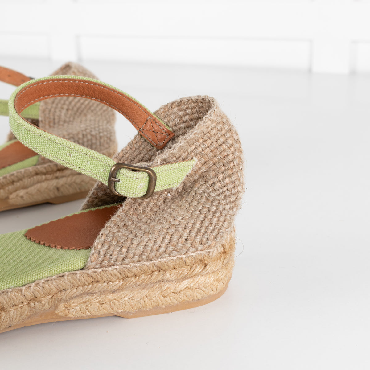 Penelope Chilvers Green Velvet Espadrille