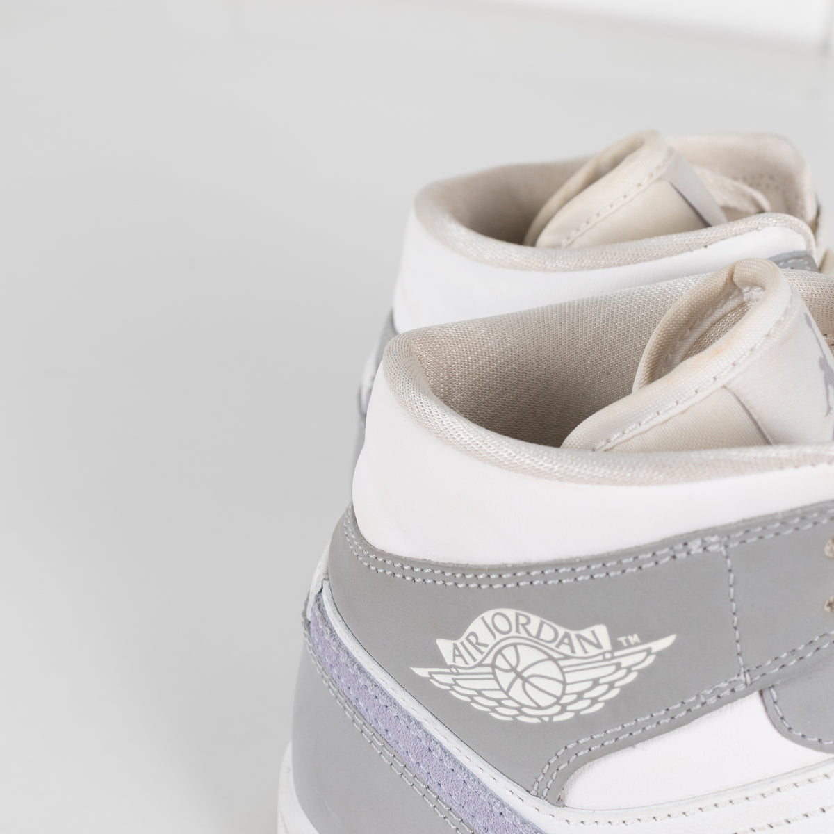 Nike Air Jordan White Grey High Top Trainers