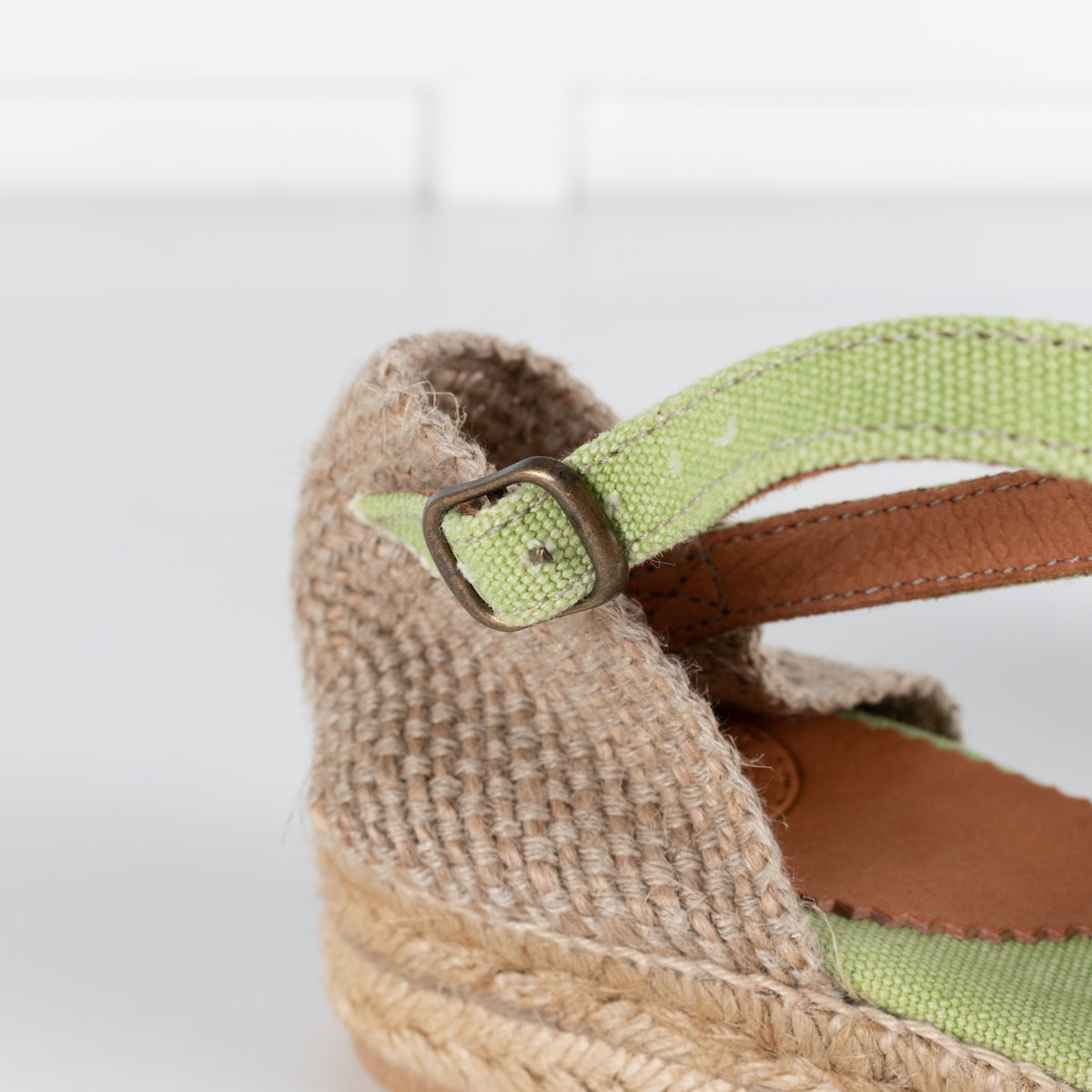 Penelope Chilvers Green Velvet Espadrille