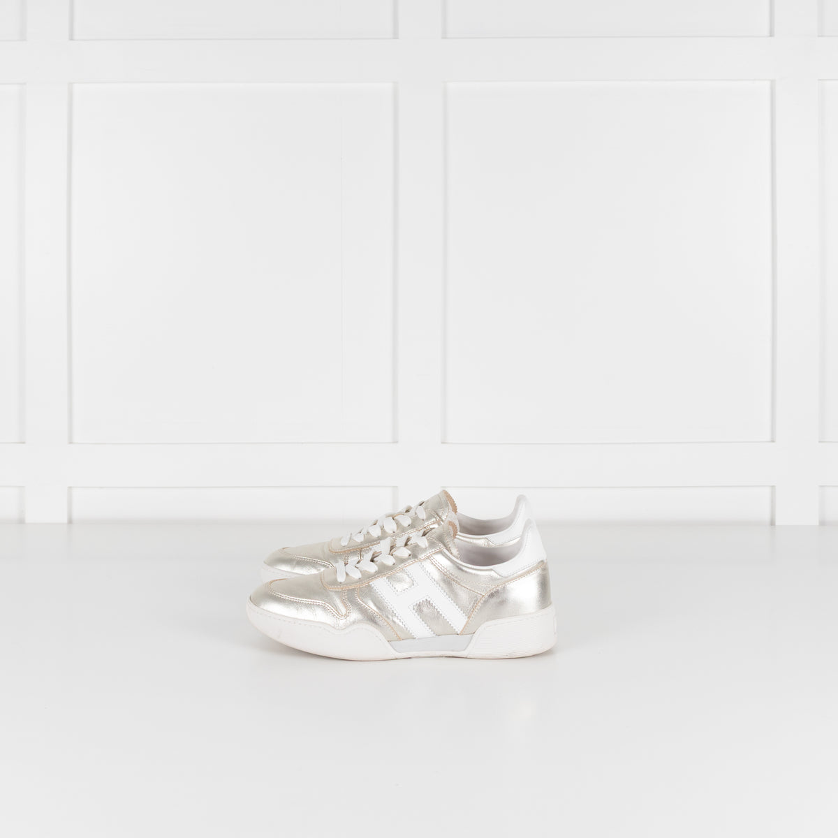 Hogan Gold Retro Volley Trainers