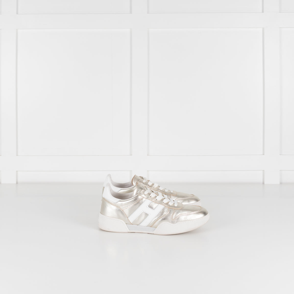 Hogan Gold Retro Volley Trainers
