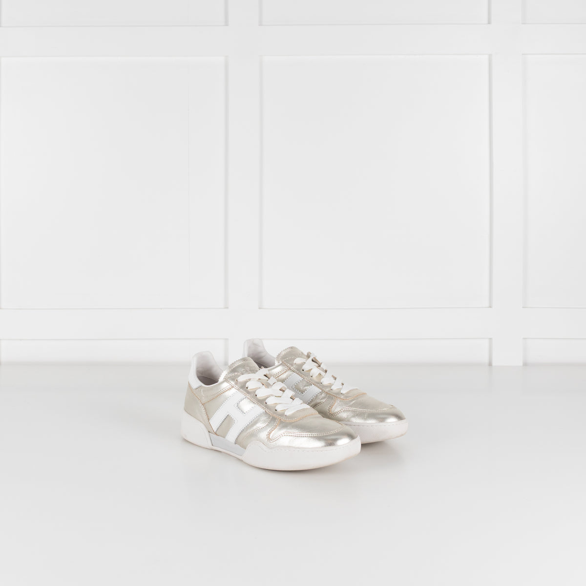 Hogan Gold Retro Volley Trainers