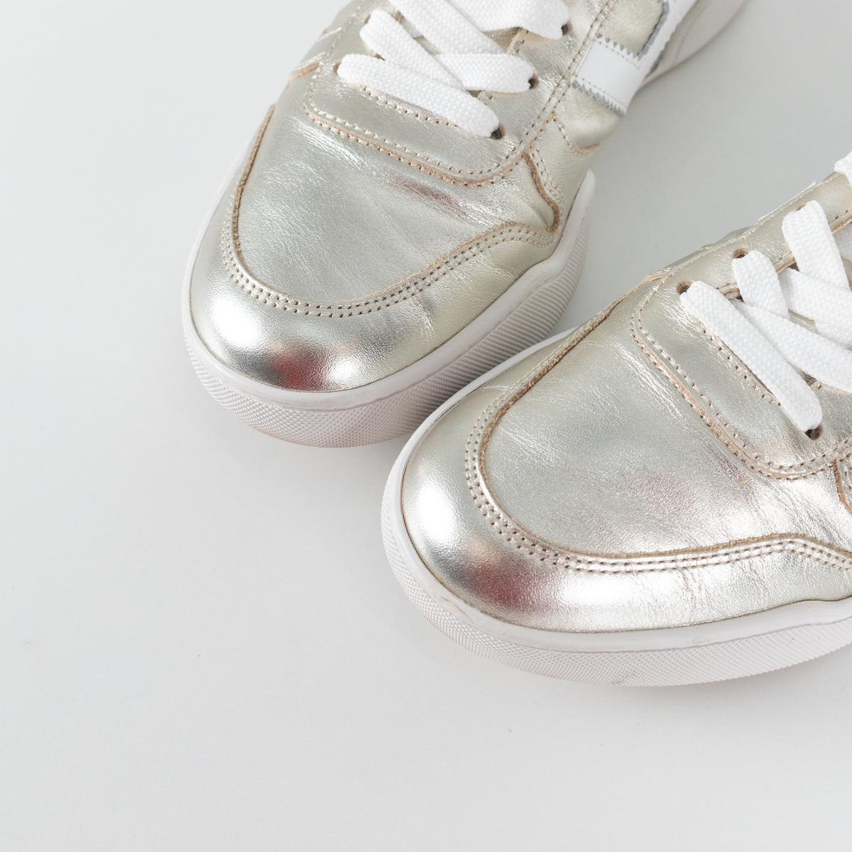 Hogan Gold Retro Volley Trainers