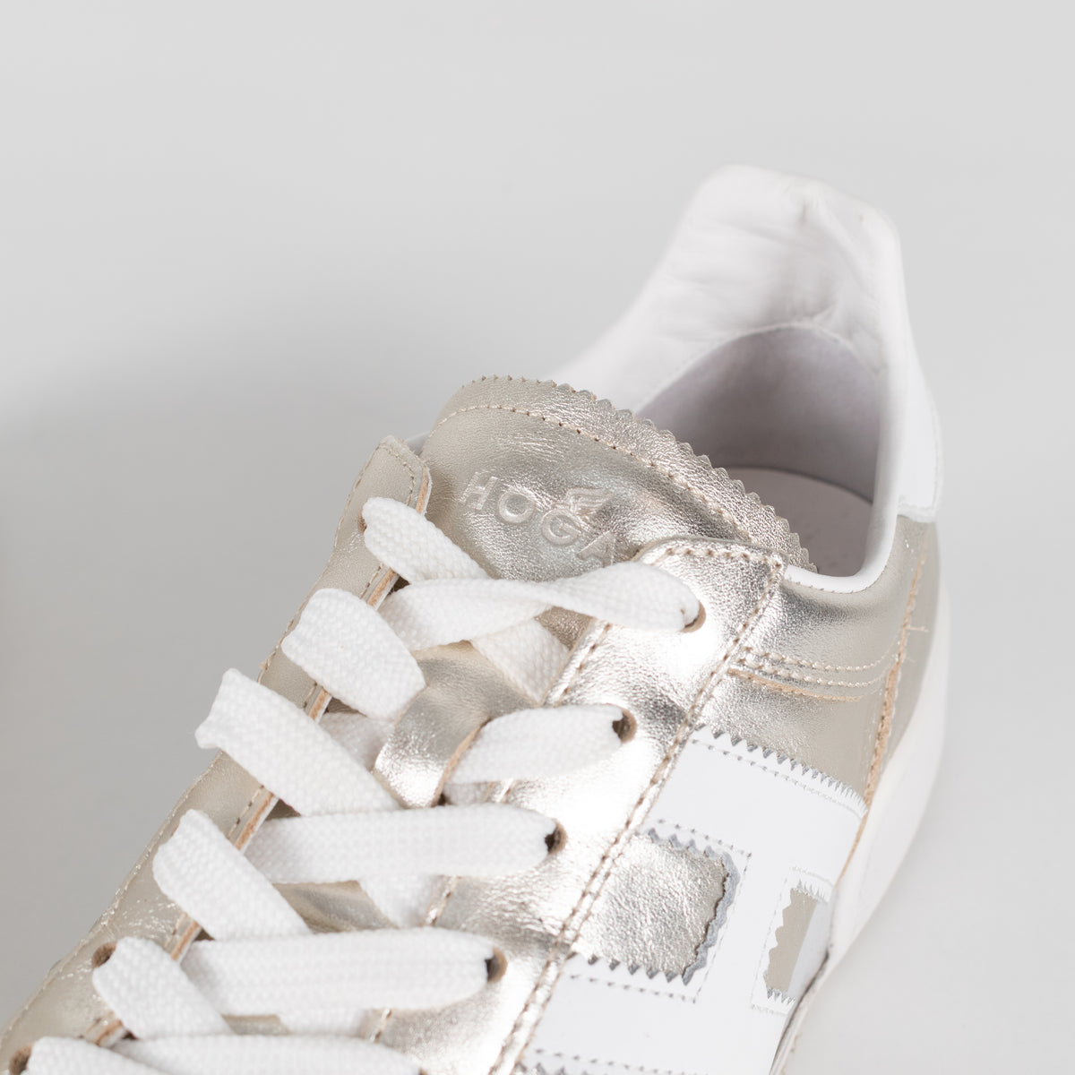 Hogan Gold Retro Volley Trainers