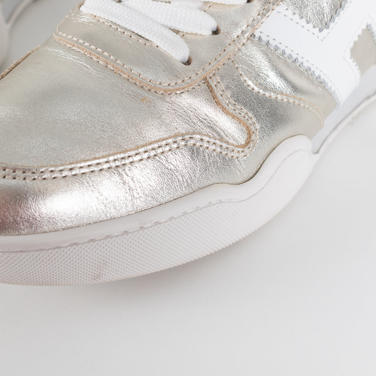 Hogan Gold Retro Volley Trainers