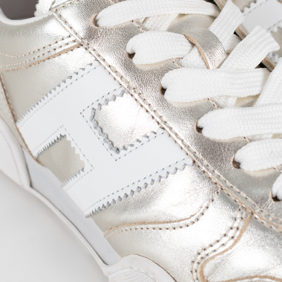 Hogan Gold Retro Volley Trainers