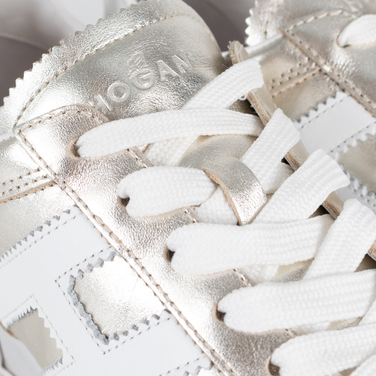 Hogan Gold Retro Volley Trainers