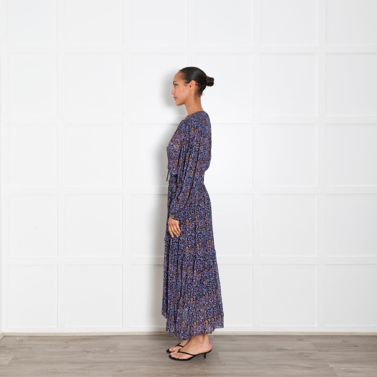 Isabel Marant Etoile Purple Blue Orange Floral Dress