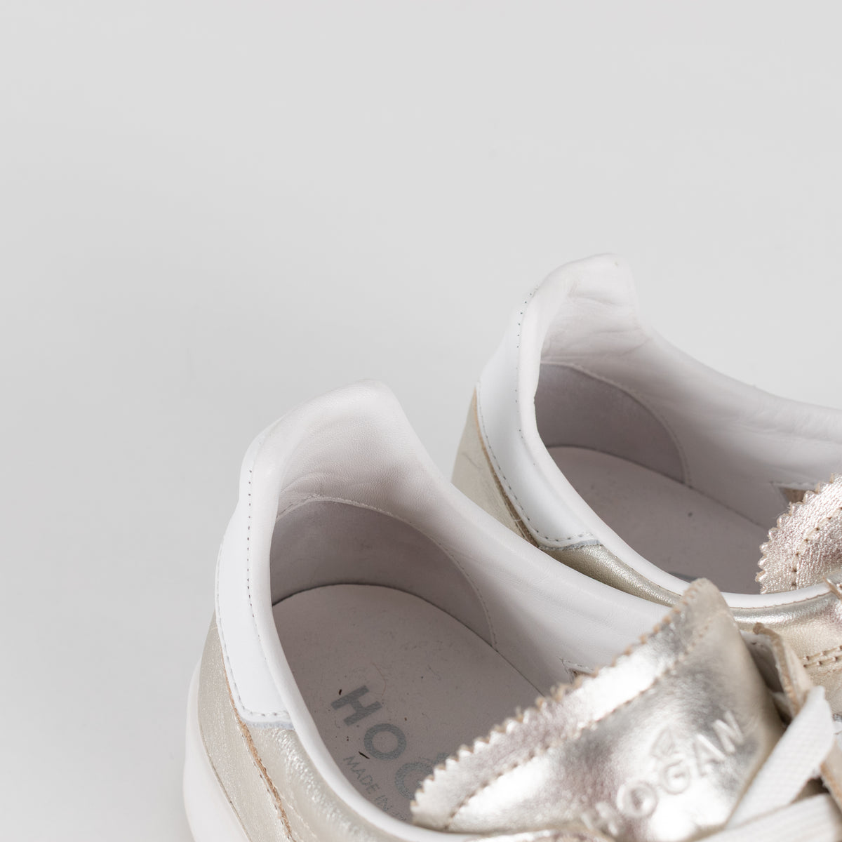 Hogan Gold Retro Volley Trainers