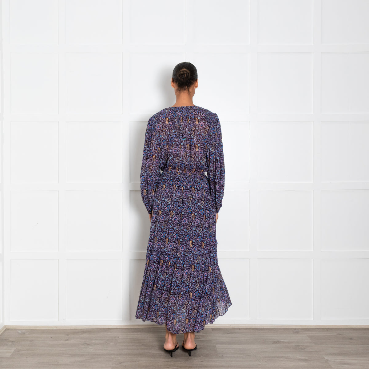 Isabel Marant Etoile Purple Blue Orange Floral Dress