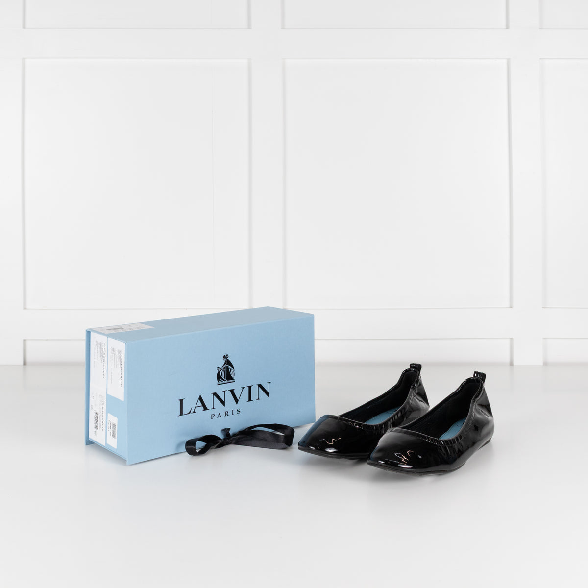 Lanvin Black Patent Ballerina Shoe