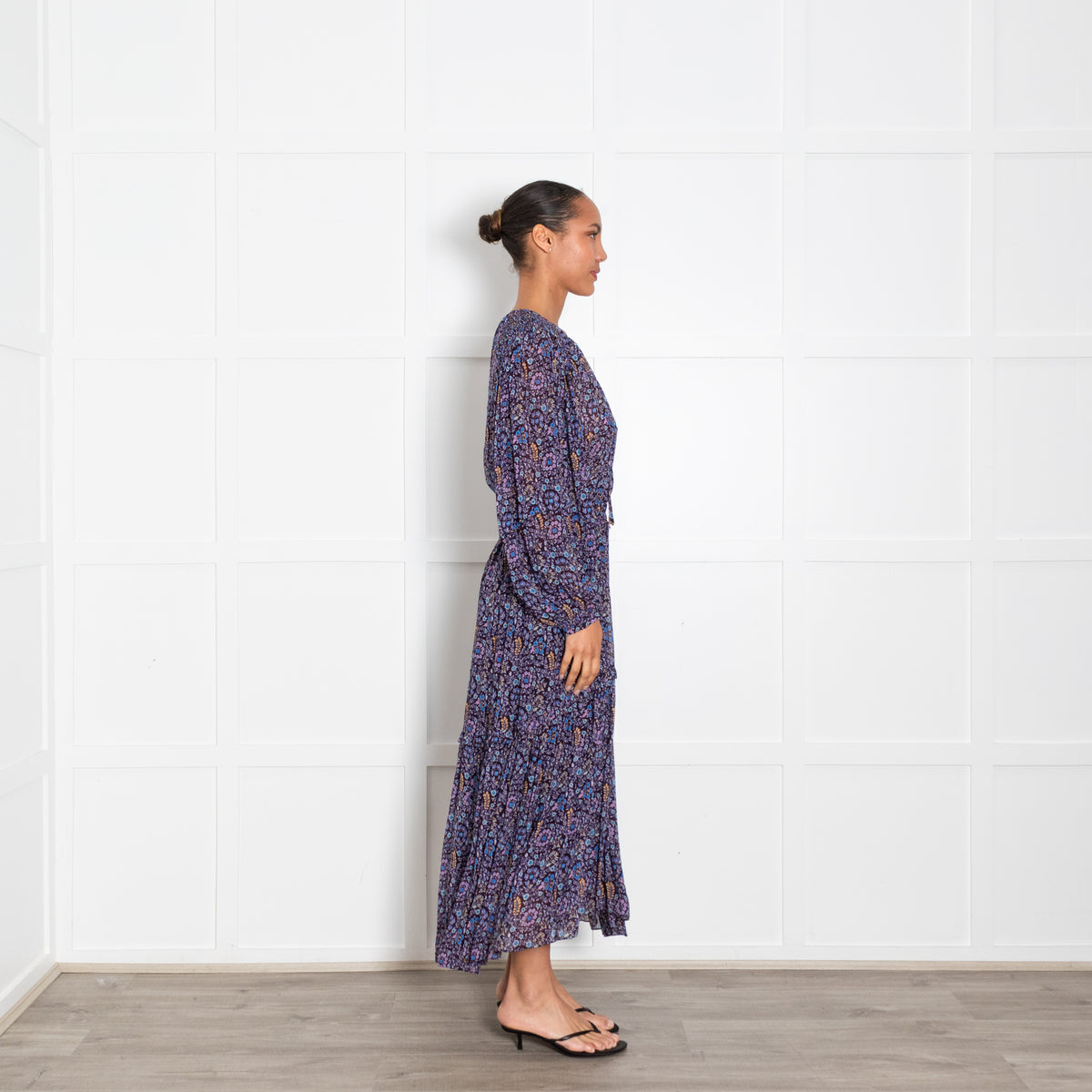 Isabel Marant Etoile Purple Blue Orange Floral Dress