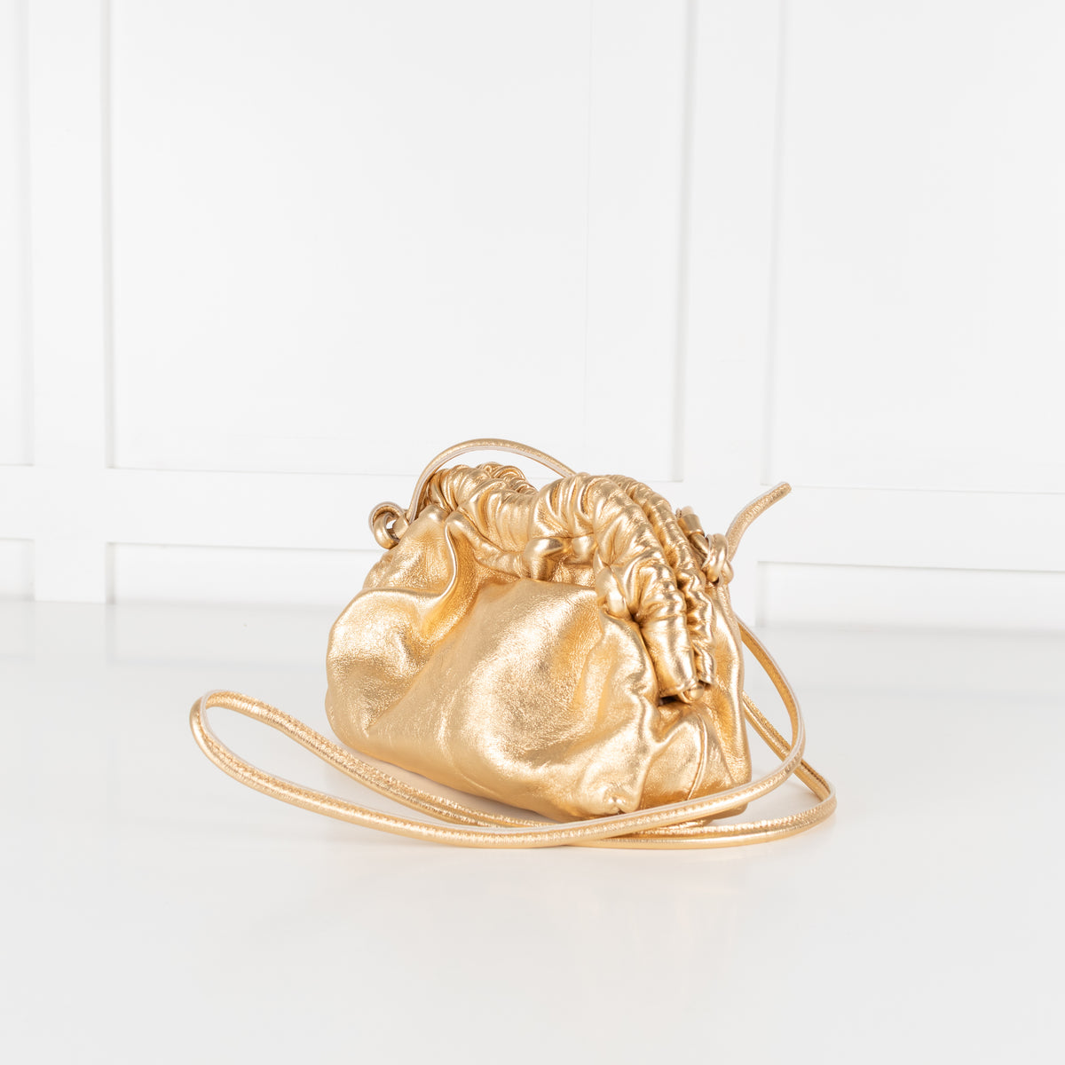 Mansur Gavriel Gold Mini Cloud Cross Body Bag