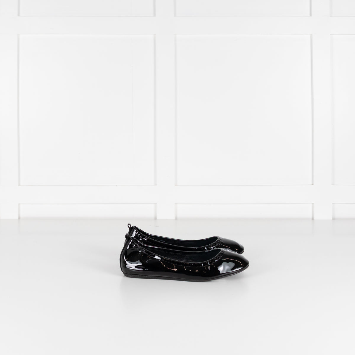 Lanvin Black Patent Ballerina Shoe