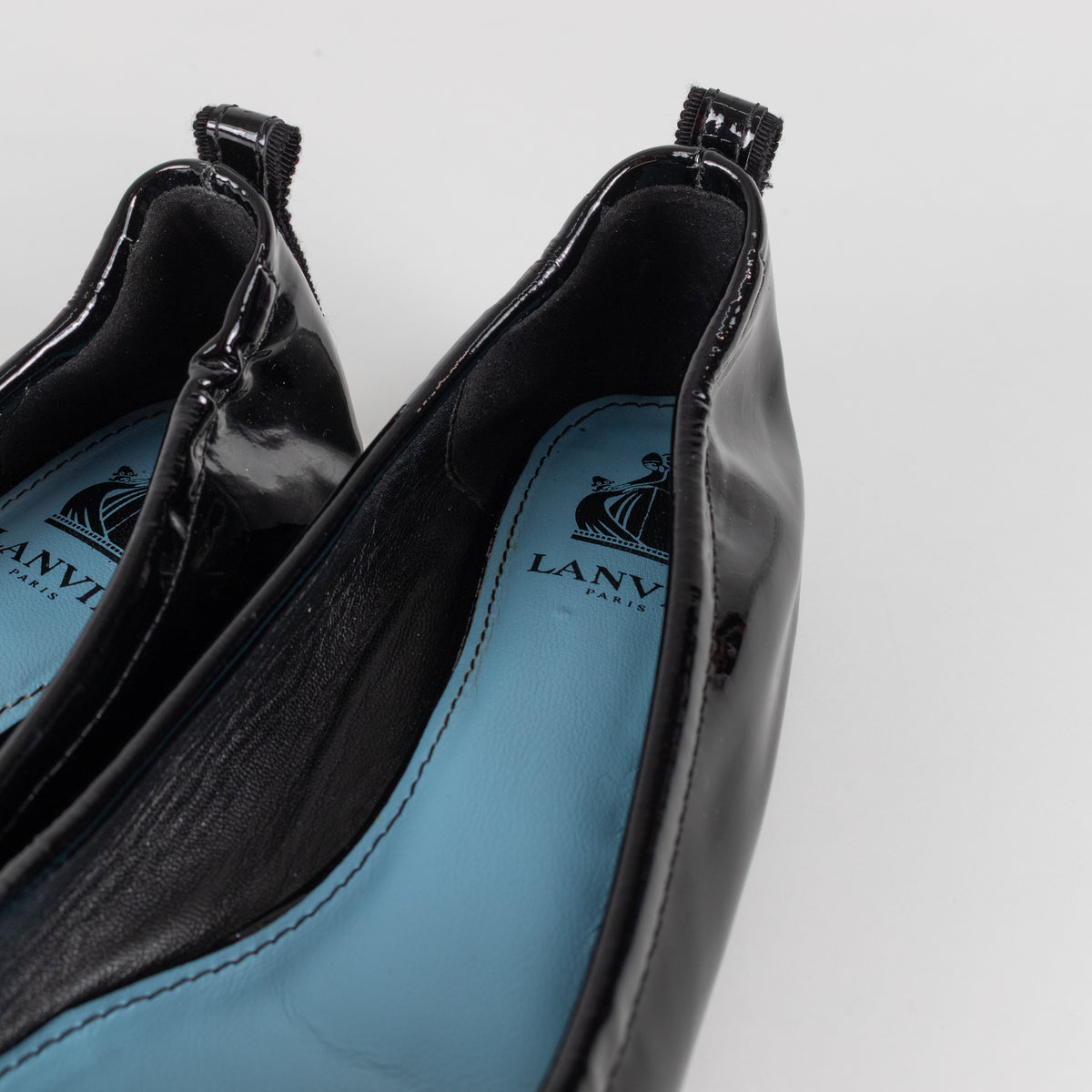 Lanvin Black Patent Ballerina Shoe