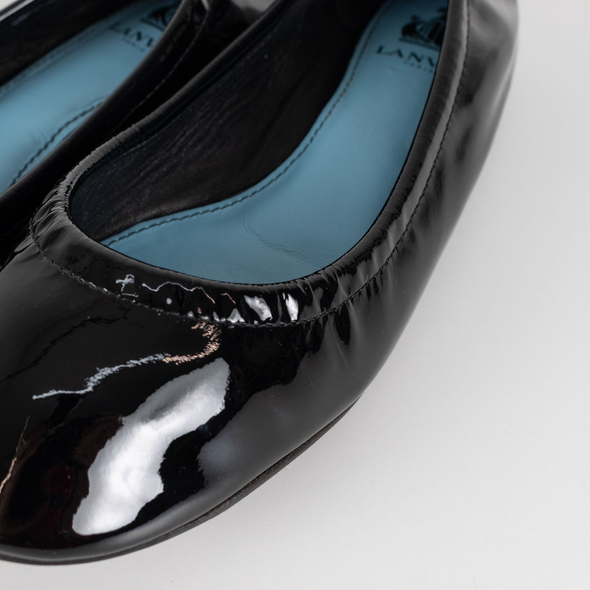 Lanvin Black Patent Ballerina Shoe