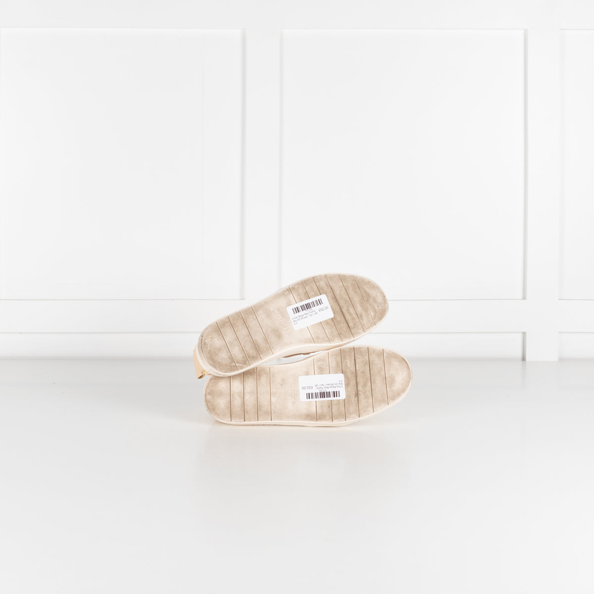 Vince Beige Blair Raffia Slip On Shoes