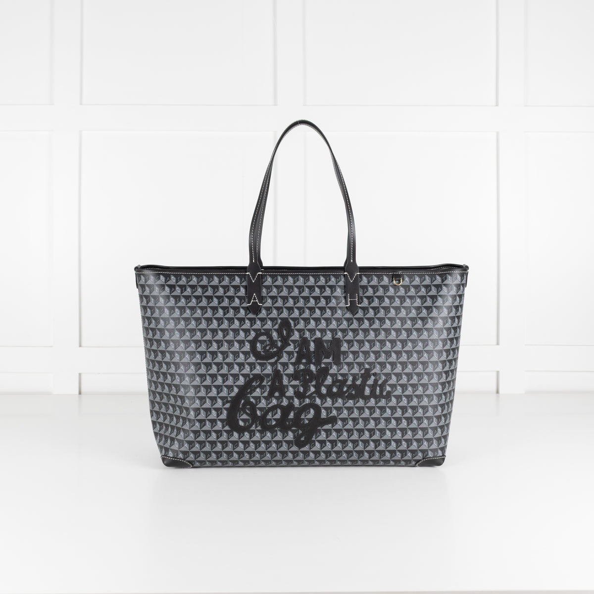 Anya Hindmarch Black Large I am a Plastic Bag Recycled Bag