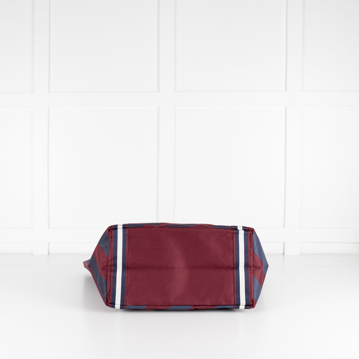 Anya Hindmarch Universal (Tuck Shop) Large Stripe Burgundy Blue Tote