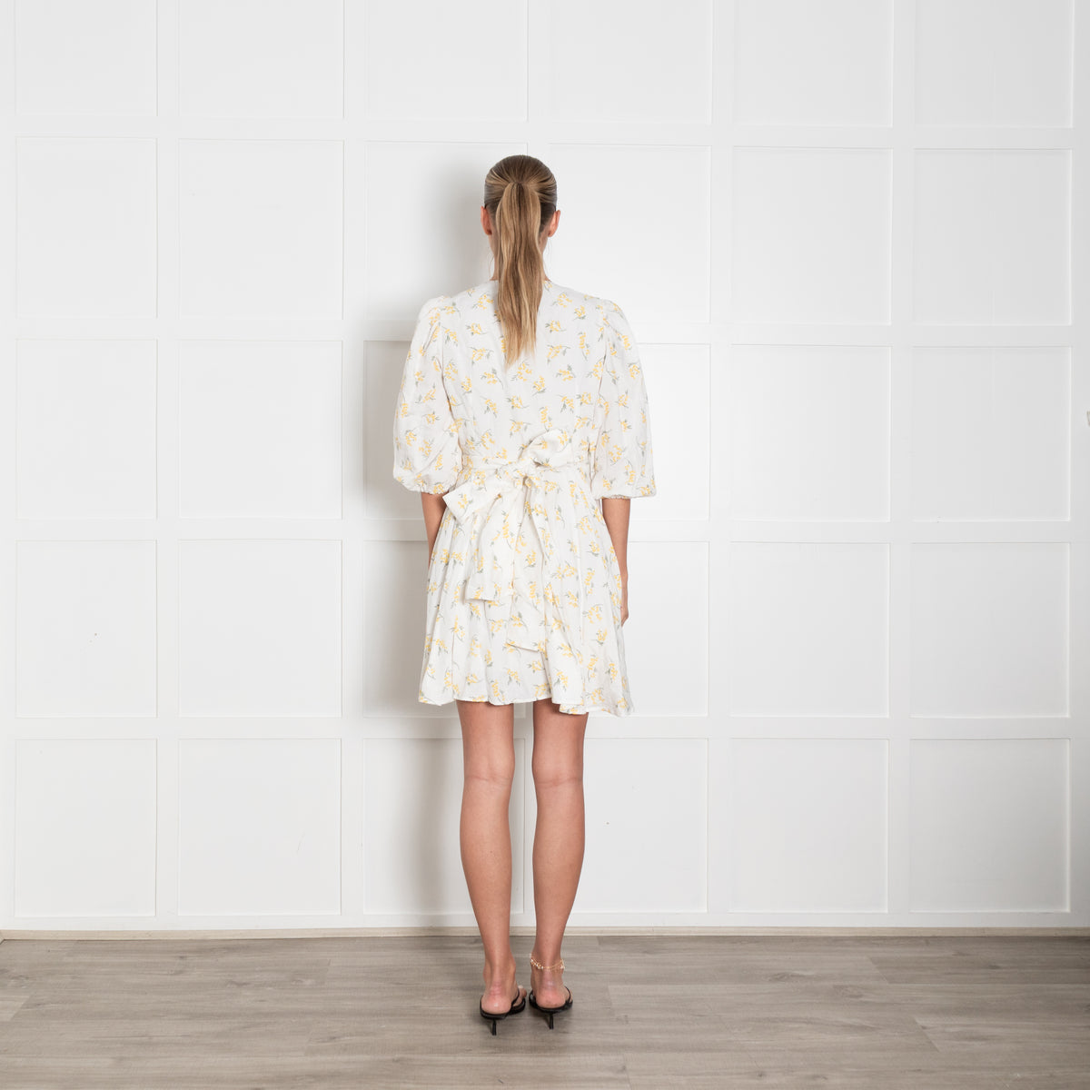 Claudie Pierlot Yellow Floral Wrap Dress