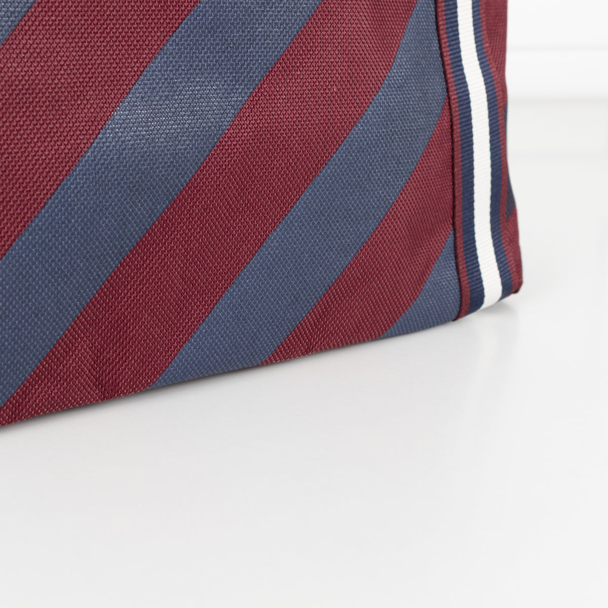Anya Hindmarch Universal (Tuck Shop) Large Stripe Burgundy Blue Tote