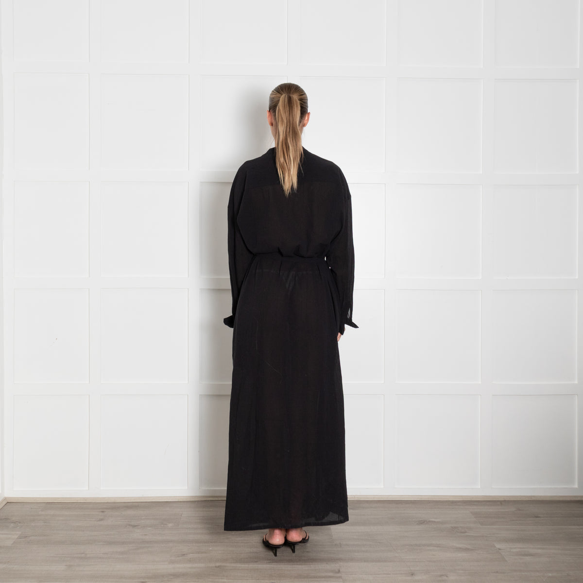 Raey Black Cotton Maxi Dress
