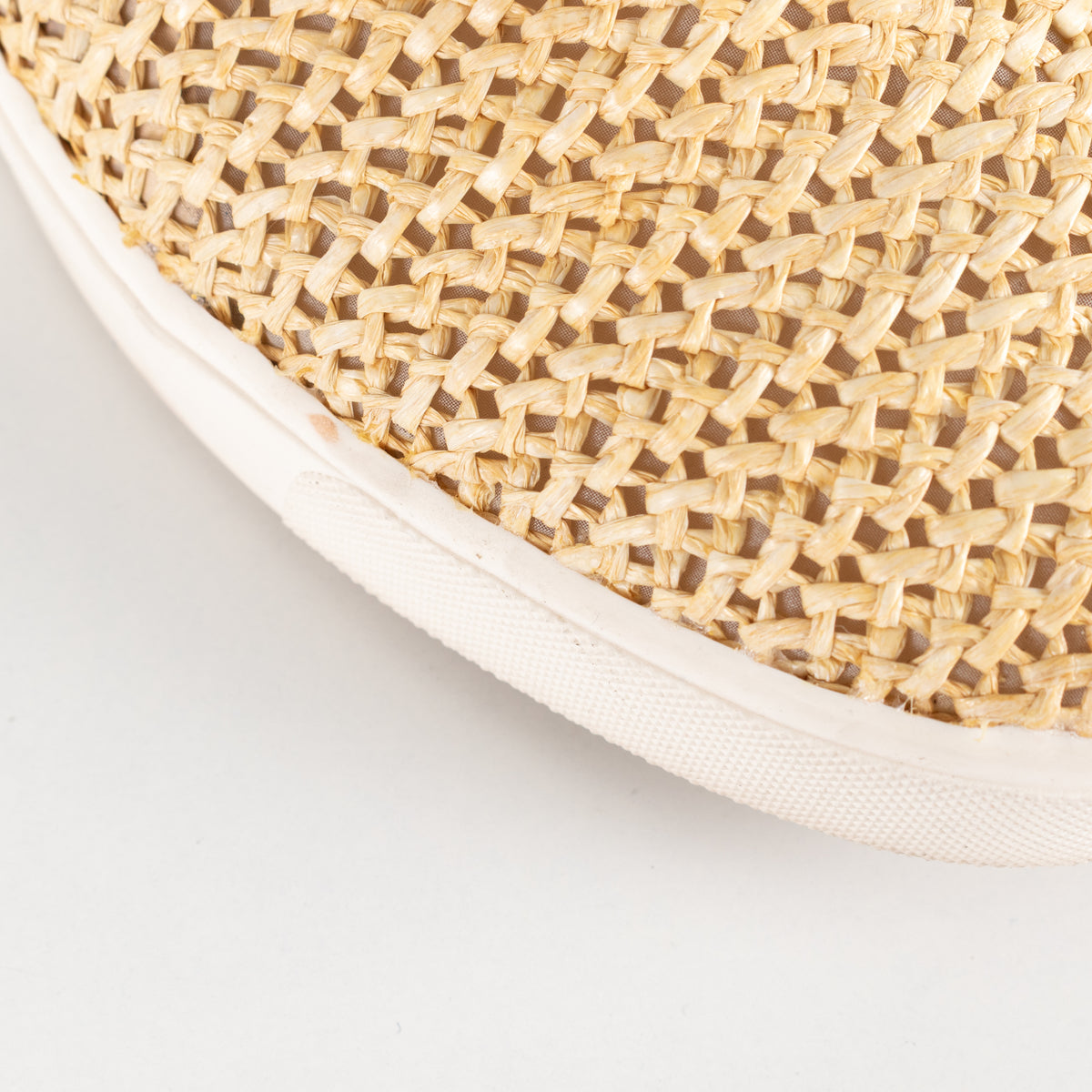Vince Beige Blair Raffia Slip On Shoes