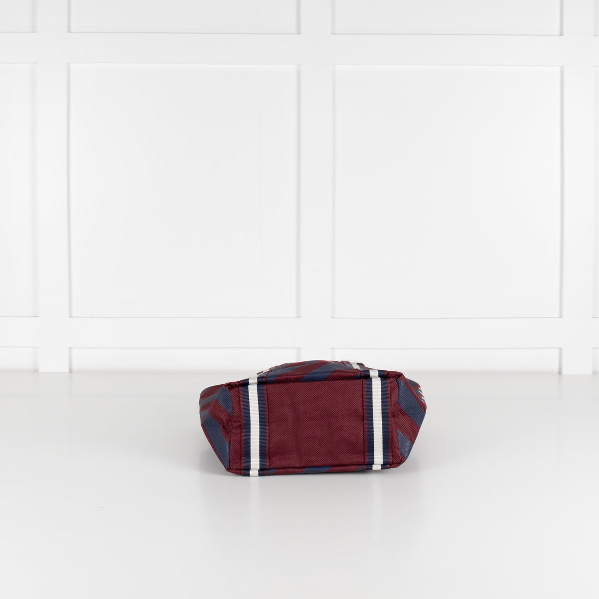 Anya Hindmarch Universal Mini Burgundy & Blue Stripe Bag