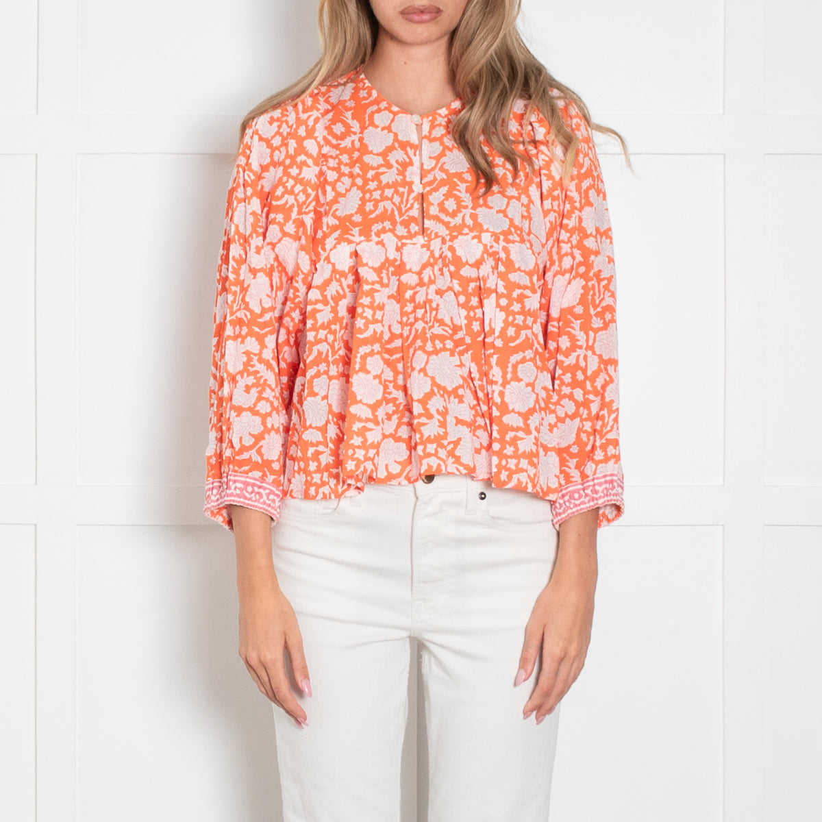 SZ Blockprints Orange Eva Top