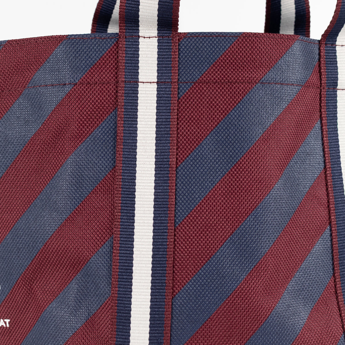 Anya Hindmarch Universal Mini Burgundy & Blue Stripe Bag