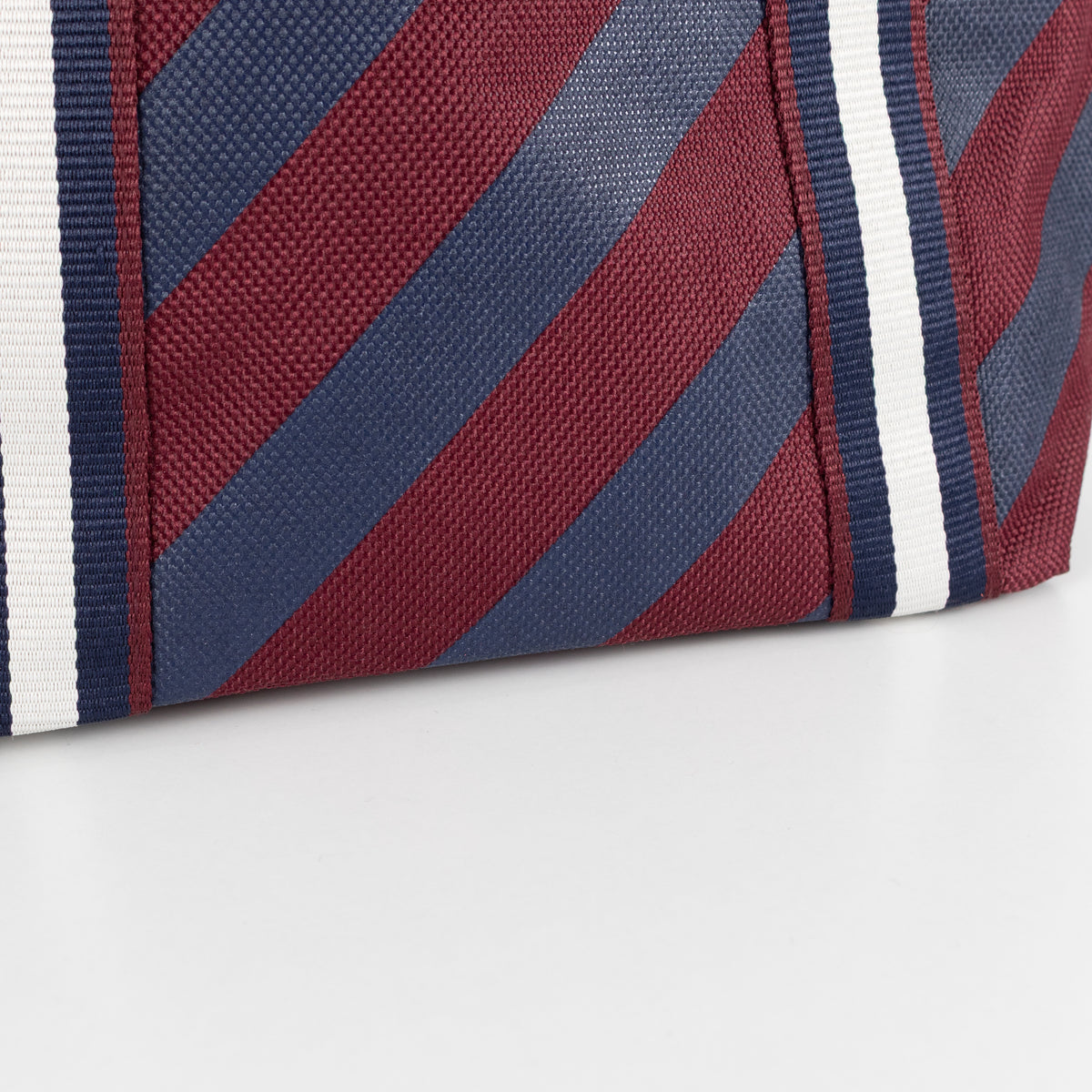 Anya Hindmarch Universal Mini Burgundy & Blue Stripe Bag