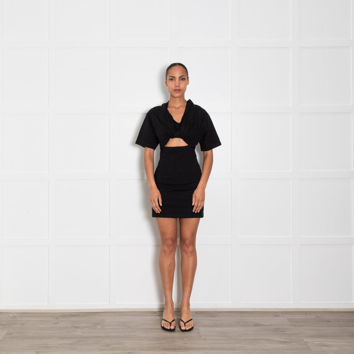 Jacquemus Black Cutout T-Shirt Dress