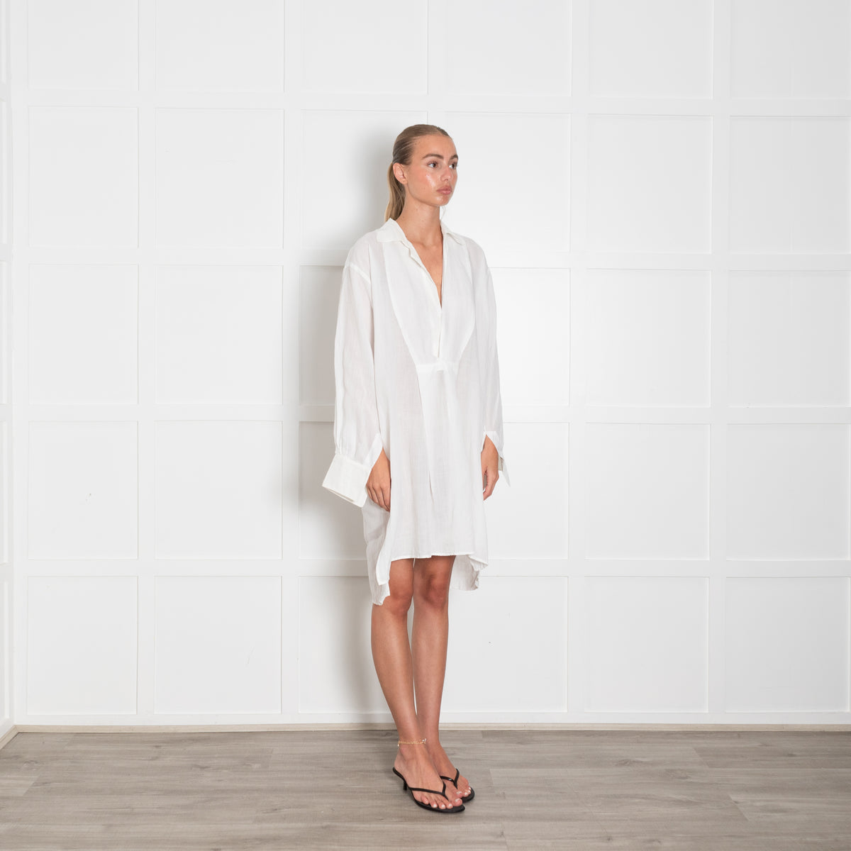 Su Luxury Resort Wear White Linen Cover Up