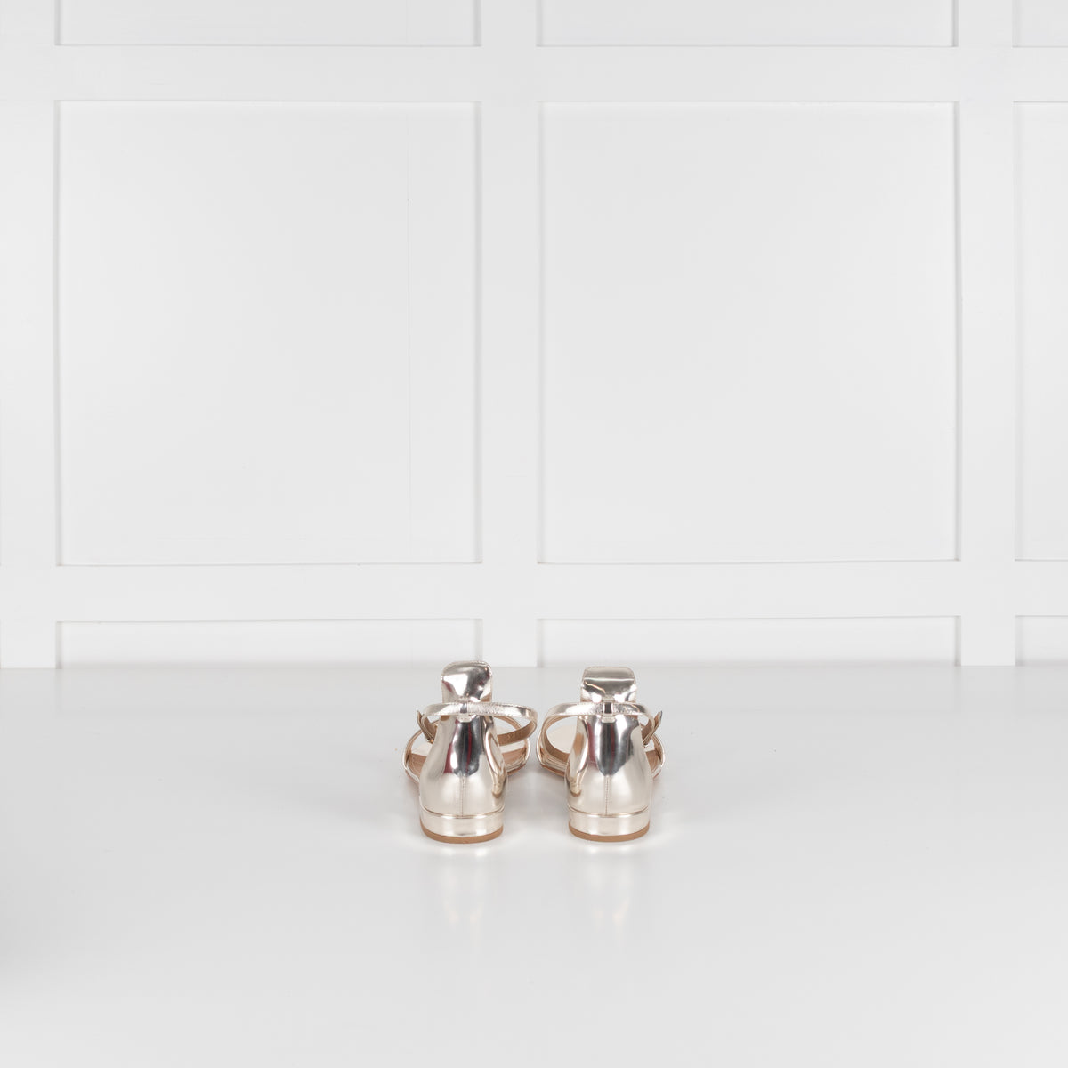 Salvatore Ferragamo Gold Flat Sandals