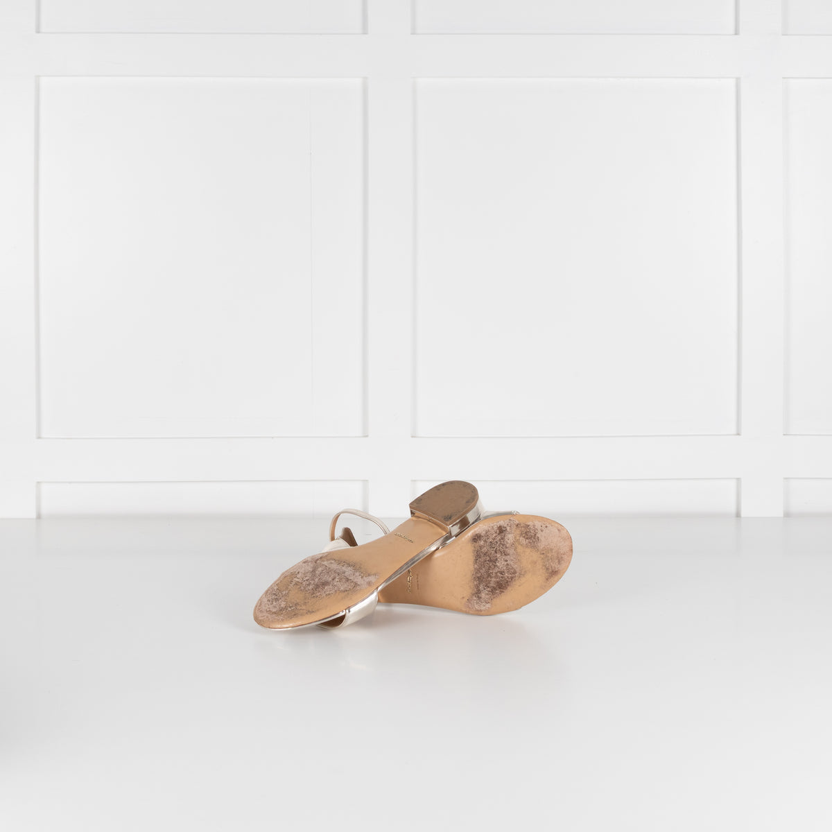 Salvatore Ferragamo Gold Flat Sandals