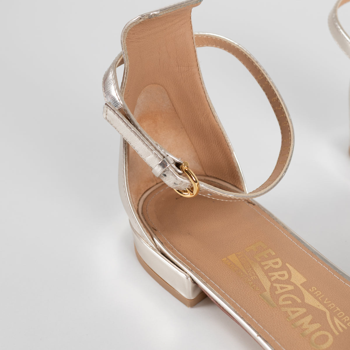 Salvatore Ferragamo Gold Flat Sandals